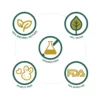 Nature’s Law product certifications – Paraben Free, Vegan, Cruelty Free, FDA Approved, 100% Natural Actives