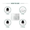 How to use Nature’s Law Sleeve & Back Cream – wash, take, apply, and massage for smooth, bright skin.