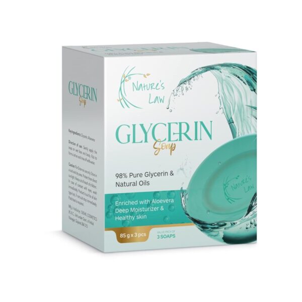 98% Glycerine Bathing Bar with Aloe Vera & Turmeric | Pack of 3 | 375g