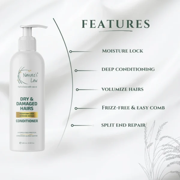 Conditioner for Dry & Damaged Hair | Moisture Lock | 200ml - Image 5